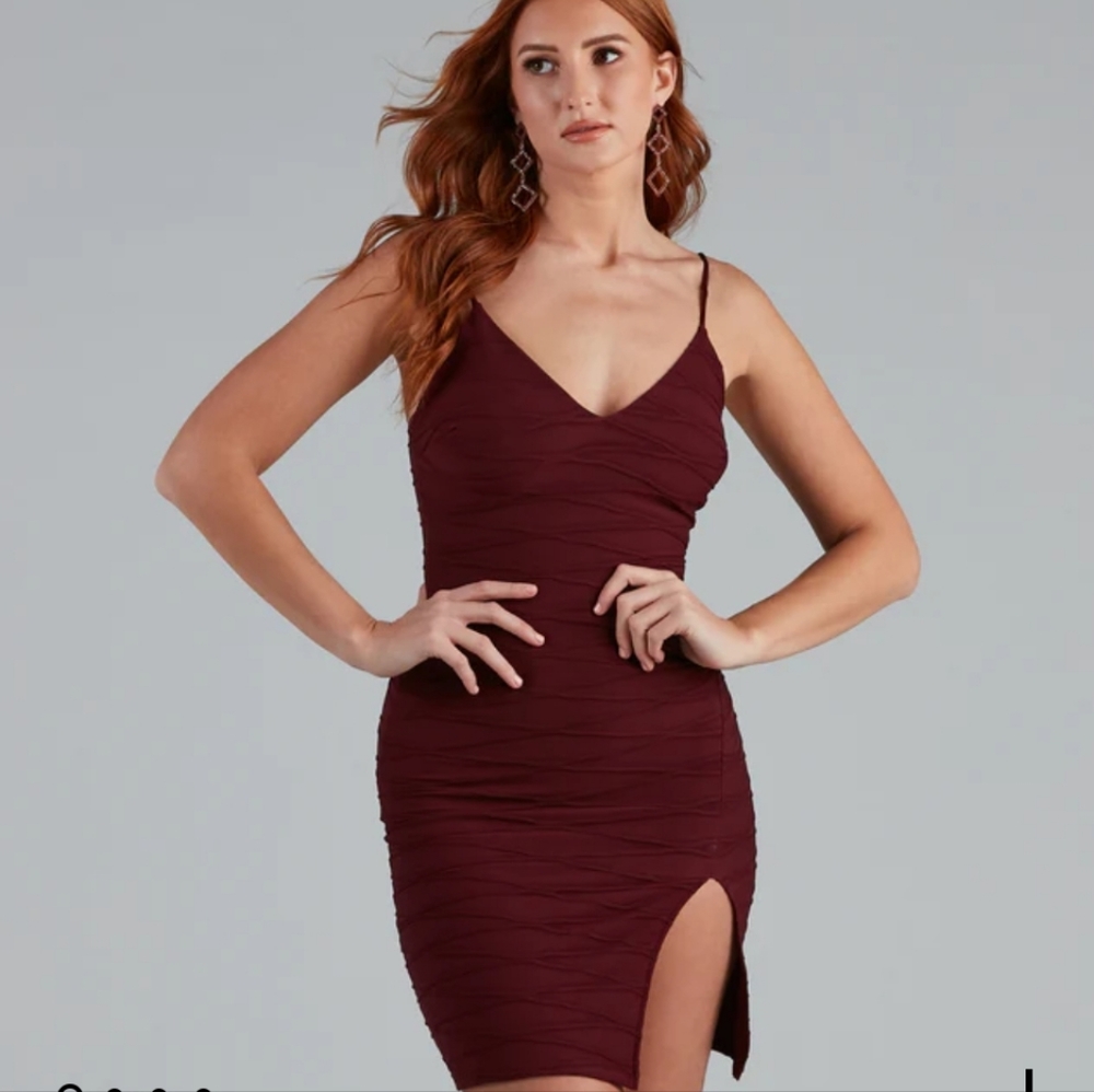 Windsor Burgundy Cocktail mini dress